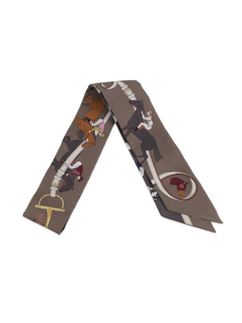 Hermes Scarf Twilly Racecourse Turf les Courses Silk Fall Winter